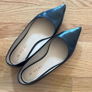 M. Gemi Women's Black Leather Flats